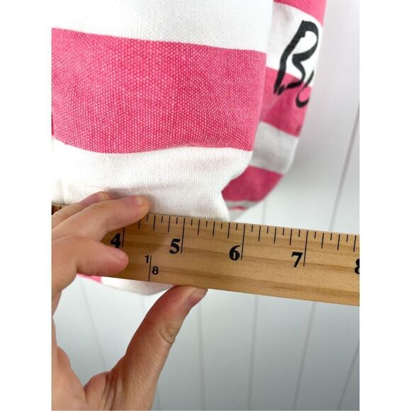 VS Victorias Secret Take Me to the Beach Pink Stripe Rope Beach Tote - Picture 8 of 9